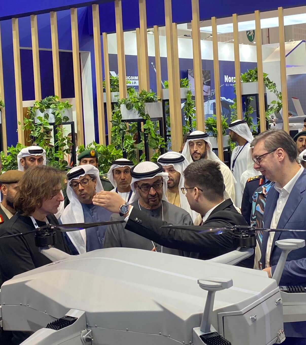 President of the UAE Mohammed Bin Zayed Al Nahyan and President of Serbia Aleksandar Vučić Visit PR-DC's Stand at IDEX in Abu Dhabi