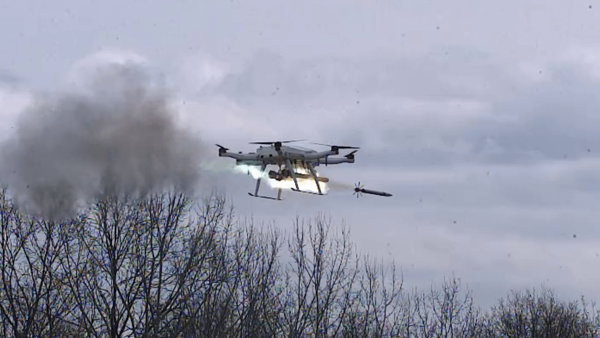 Following successful internal testing, PR-DC announces the introduction of world’s first military-certified multicopter capable of launching three aircraft rockets (S5 or BR-1-57, BR-2-57).